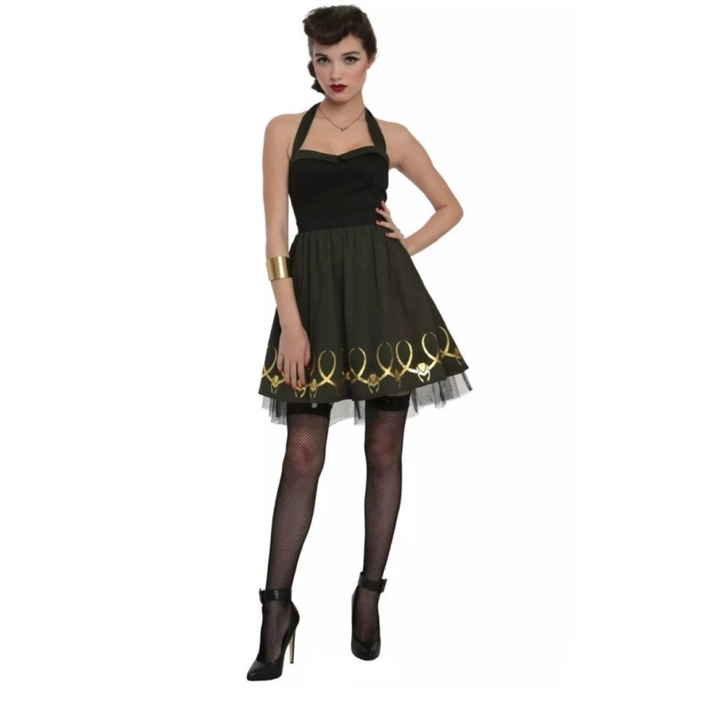 Marvel Avengers Her Universe Loki Halter Dress Medium